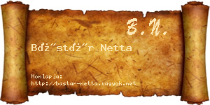 Bástár Netta névjegykártya